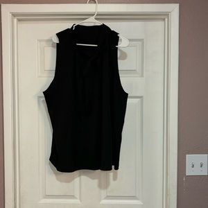 SHEIN sleeveless tie neck blouse